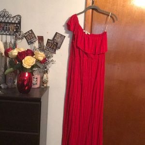 Long dress never wear one shoulder